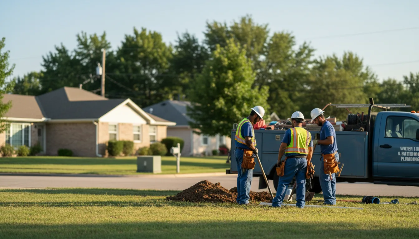 Residential water line and bathroom plumbing service in Riviera, TX